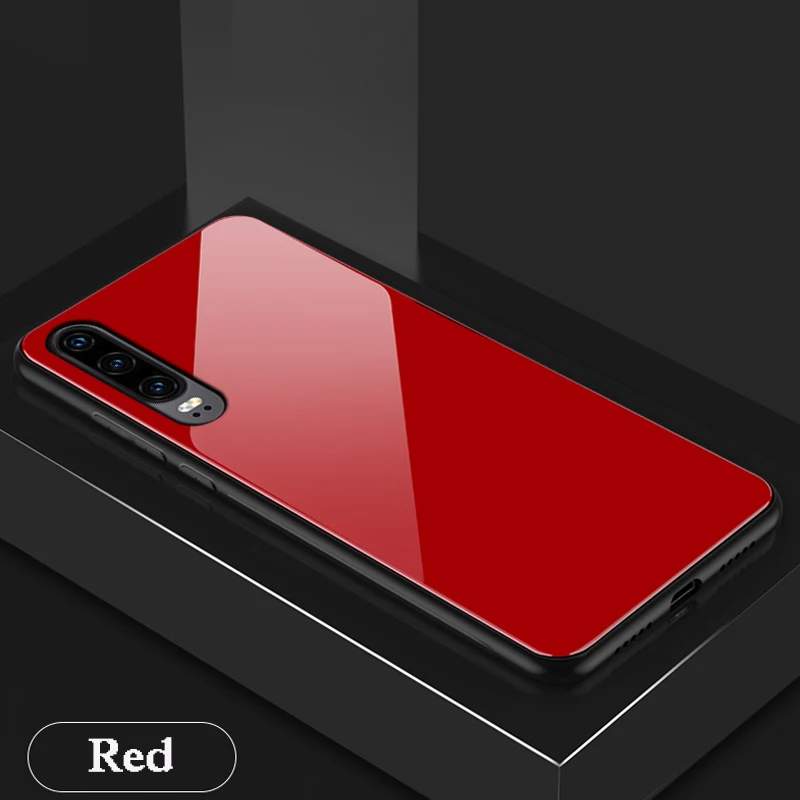 Red KaiNuEn coque, чехол, чехол, для HuaWei Y9 y5 prime P9 P10 Plus honor 7s жесткий ударопрочный чехол для телефона из закаленного стекла - Цвет: Red