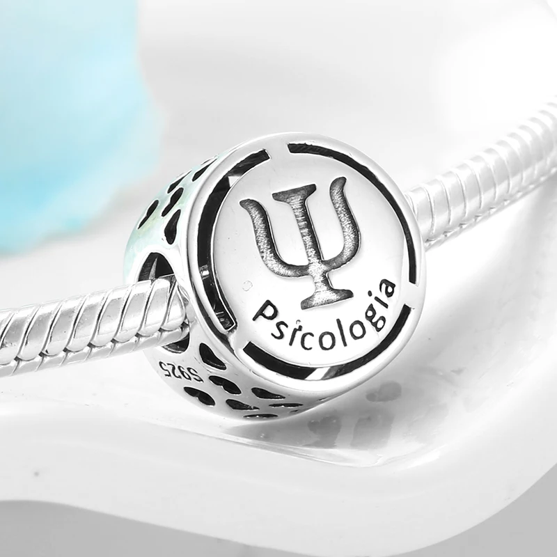 925 пробы Серебряный символ Doze Sinal de carreira бусы подходят к оригиналу Pandora браслет ожерелье Изготовление ювелирных изделий