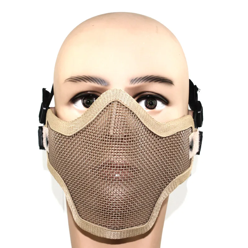 Полумаска для пейнтбола охоты стрельбы тактическая защитная маска страйкбола