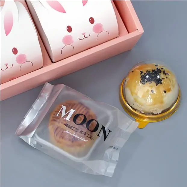 Mooncake упаковка коробка 6 яичный желток хрустящий милый кролик трехмерная свадебная сумочка подарочная коробка