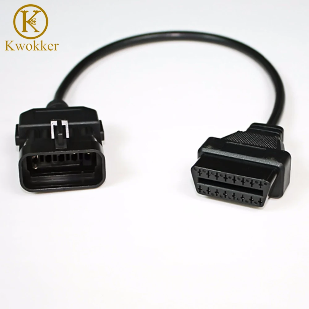 KWOKKER OBD кабель для Vauxhall/Opel 10 Pin до 16 Pin OBD 2 автомобиля Диагностика расширения инструмент кабель переходника хорошее качество