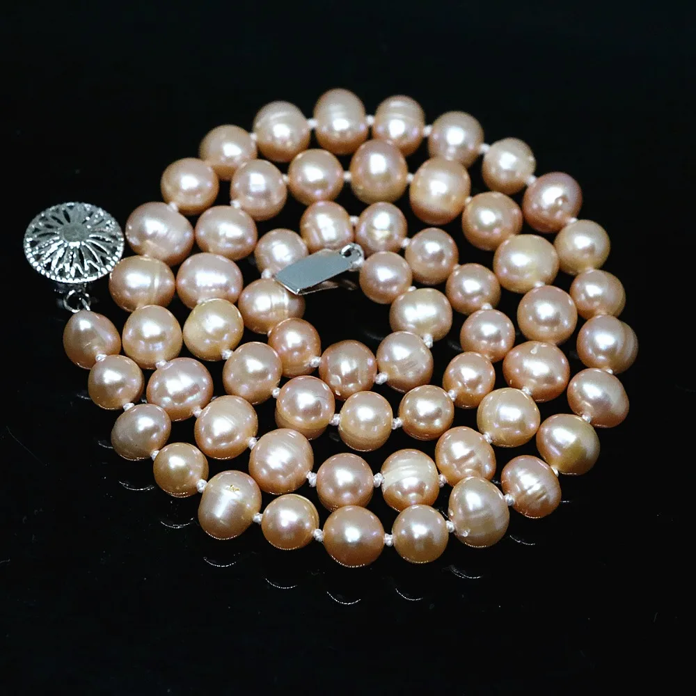 Из натуральной Orange пресноводным культивированным жемчугом 4 размер круглые