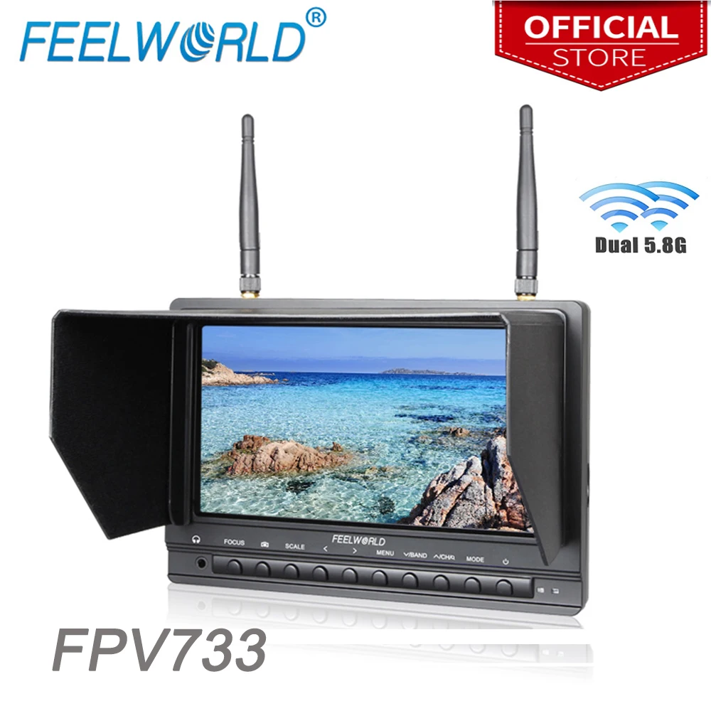 Feelworld 7 дюймовая Высокая яркость беспроводной монитор для беспилотного БПЛА со