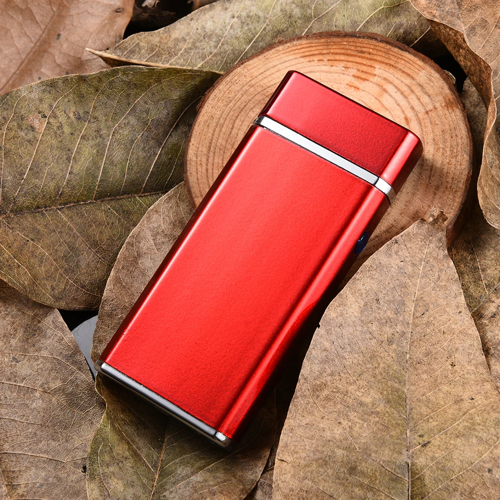 Двойной крест Arc электроподжиг USB Перезаряжаемые ветрозащитный факел зажигалки