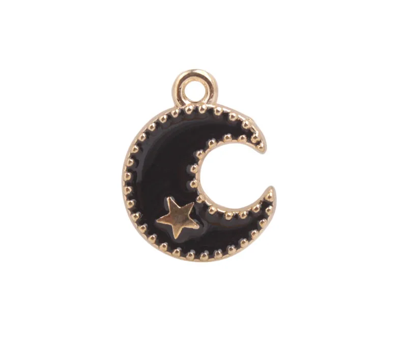 FREE SHIPPING 40PCS Mixed Colors Enamel Moon Star Charm Pendants | Украшения и аксессуары