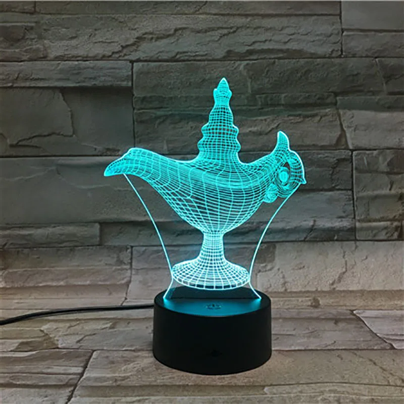 Креативная волшебная лампа 3D стереоскопическая акриловая настольная