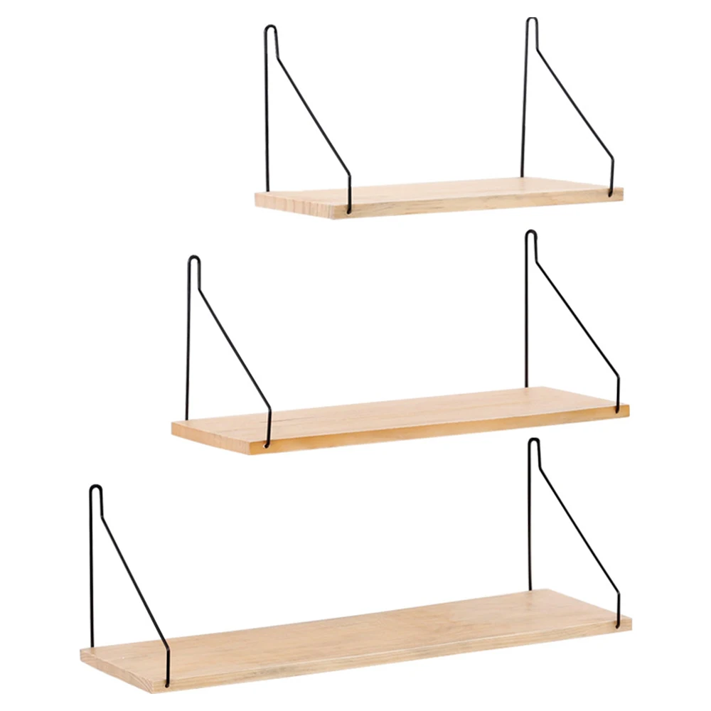 Деревянная настенная полка в скандинавском стиле железная разделительная доска