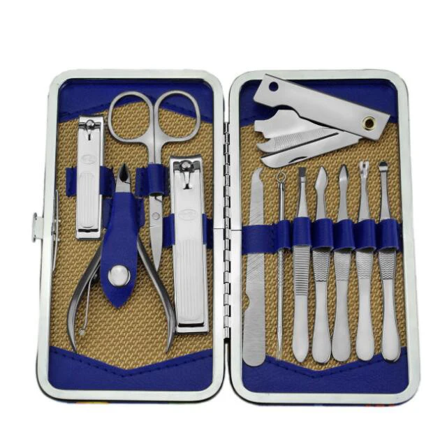 12 шт. Ногтей Маникюр Набор Инструментов для Ухода За Ногтями Travel Kit с Case | Красота и
