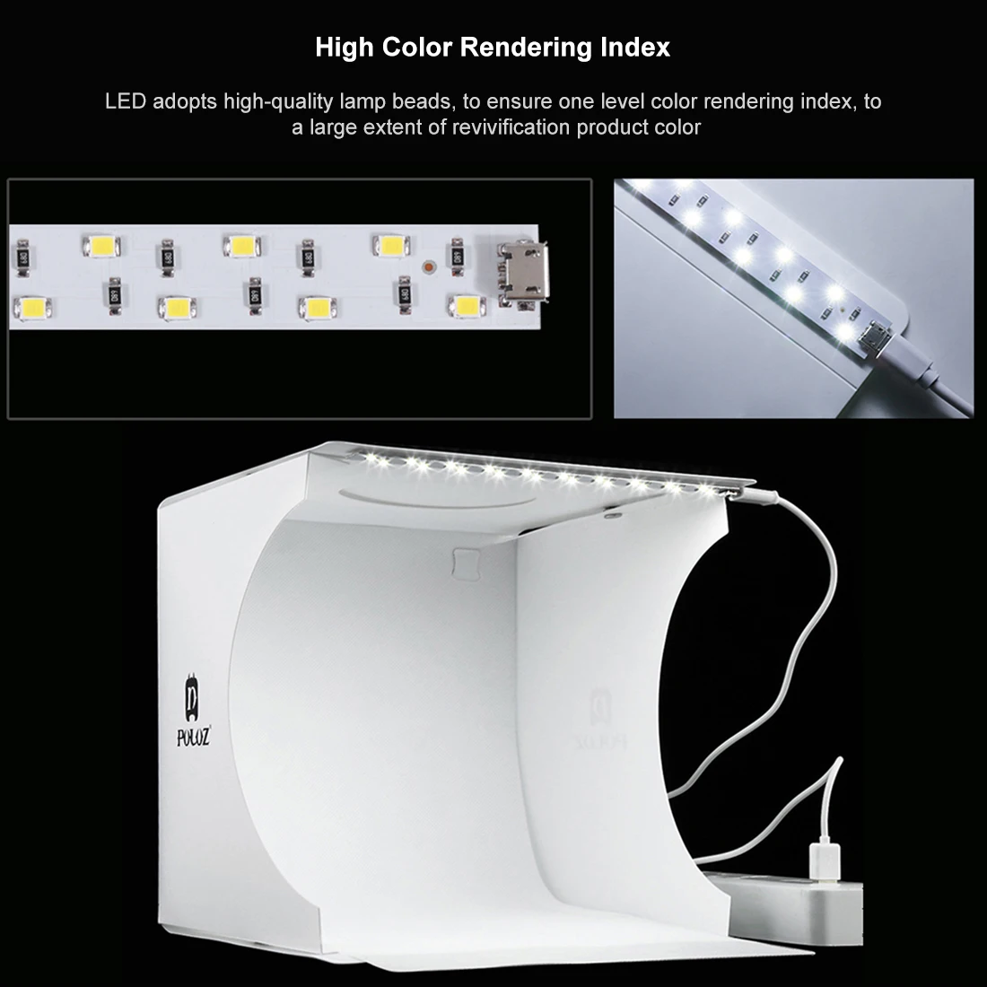 Puluz Софтбоксы Портативный складной Дизайн мини-небольшой Размеры LED фотографии