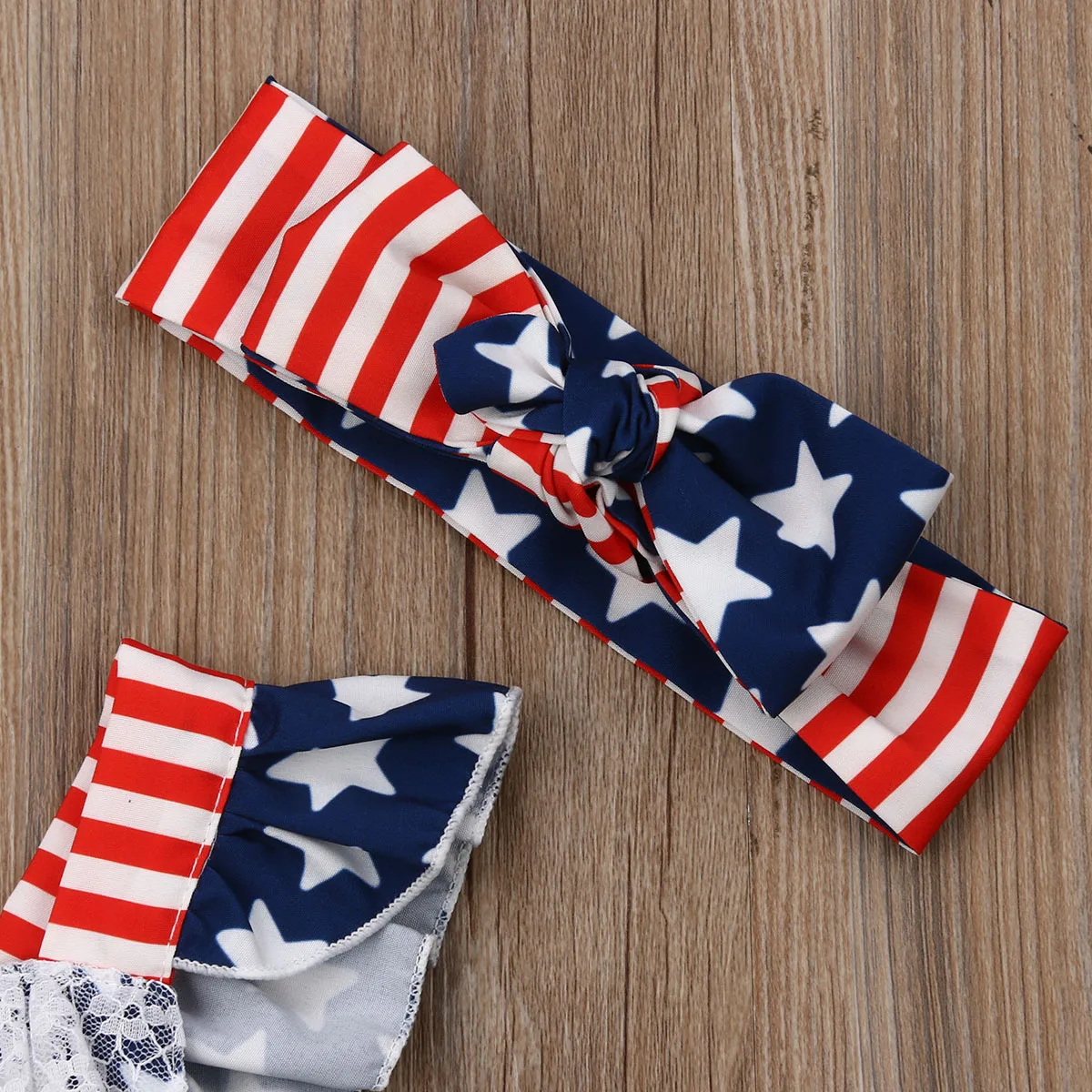 2 шт. Очаровательная Одежда для новорожденных девочек Комбинезон с повязкой на