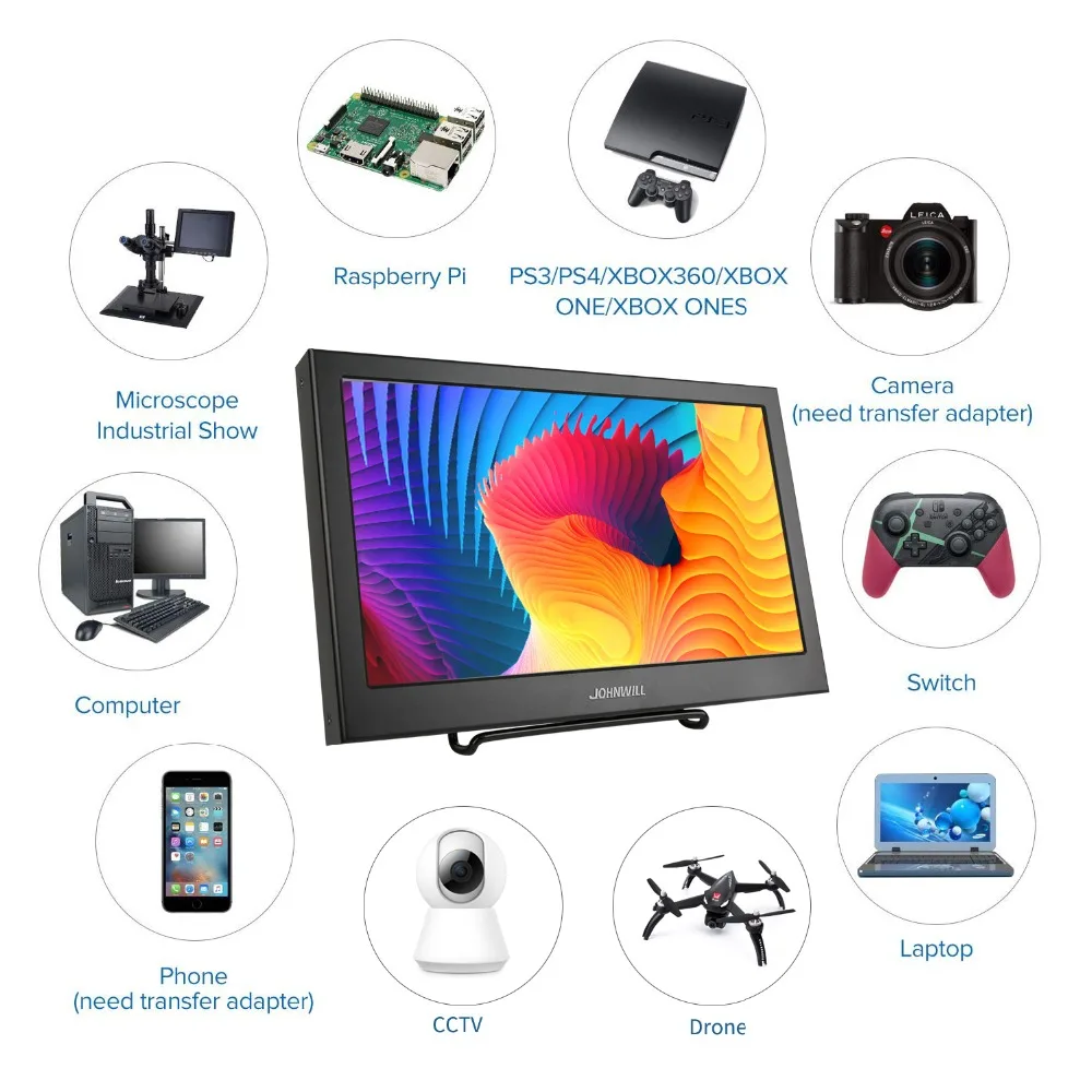 10 1 &quotмонитор hdmi vga 1280*800 портативный дисплей 16:9 для компьютера ПК Расширенная