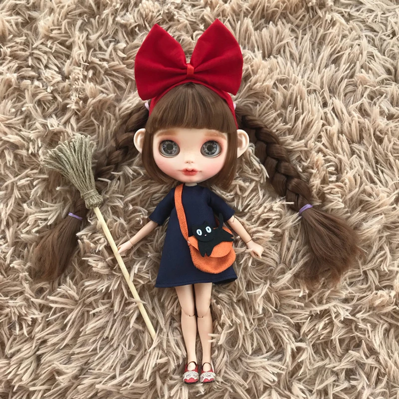 1 комплект повязка на голову + сумка метла платье для кукол Blyth Licca Azone 1/6 аксессуары