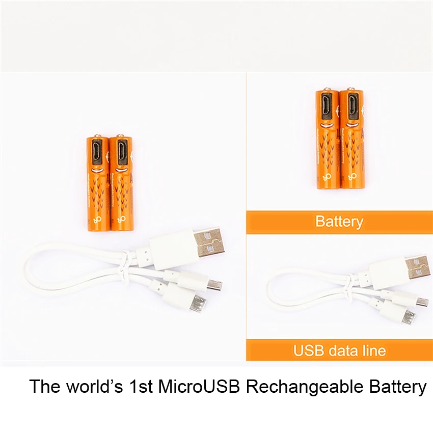 Первый в мире SMARTOOOLS Батареи 2 шт./lot1.2V AAA Micro USB Аккумуляторная Батарея Литиевая Для