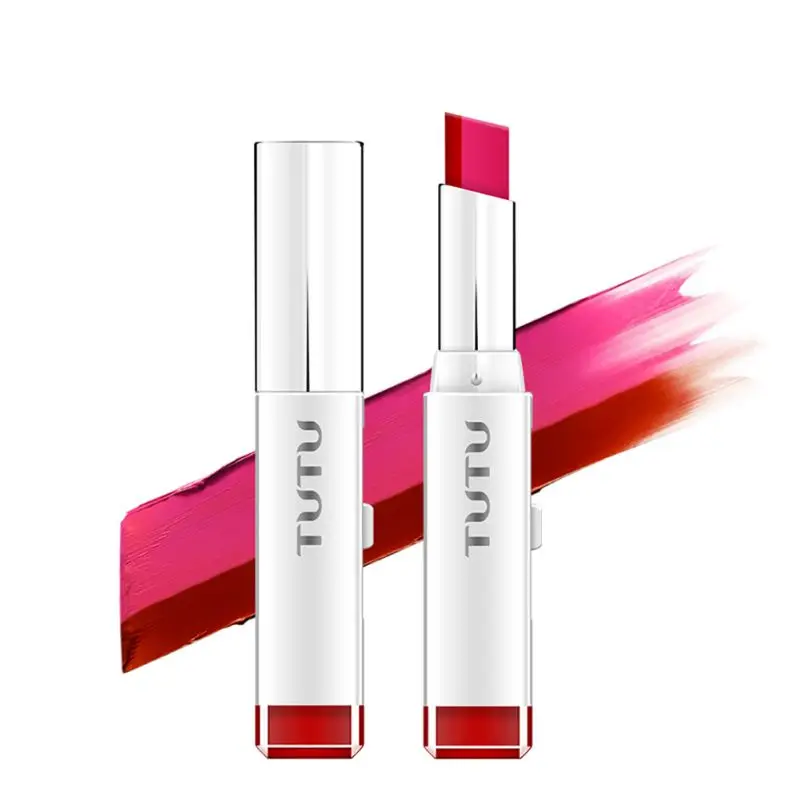 Горячие губы макияж мода двойной цвет градиентная помада 6 цветов