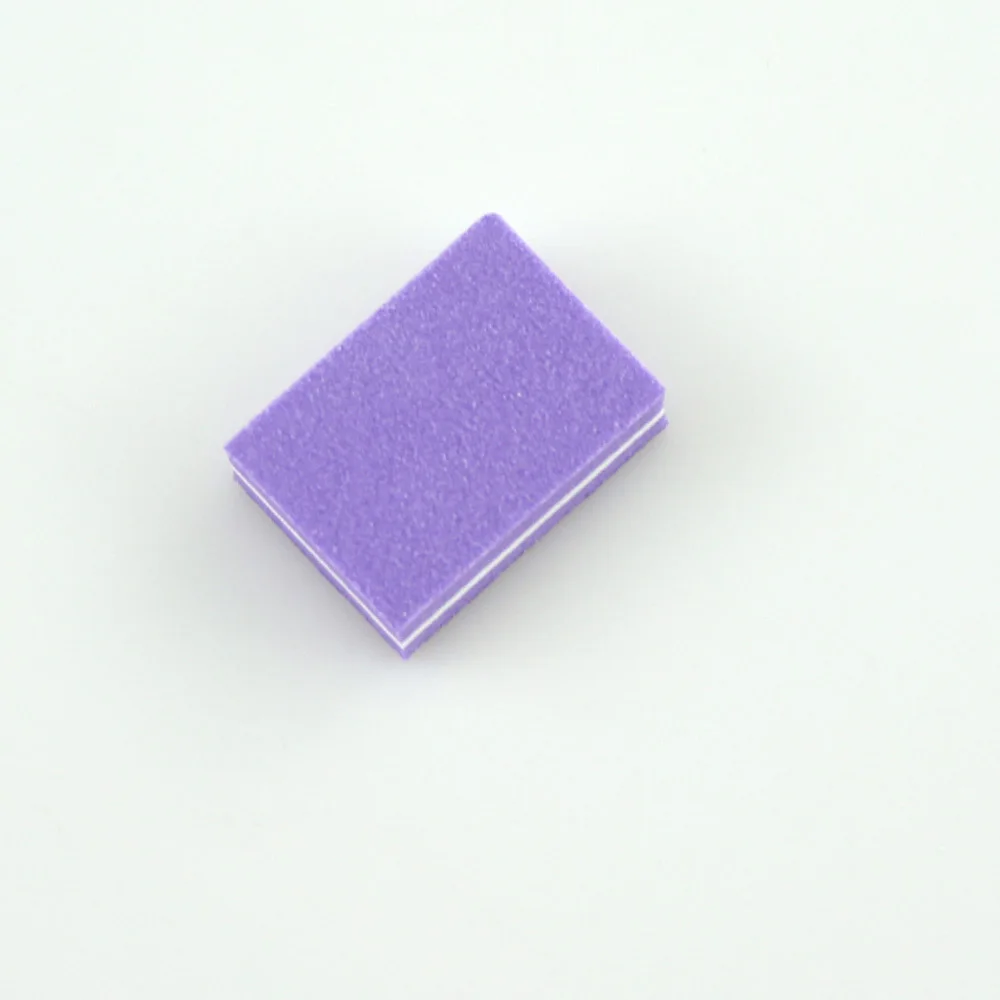 Purple 20 шт./лот, Мини пилочка для ногтей, губка для шлифовки ногтей, блоки для удаления кутикулы, УФ Гель-лак, пилки для маникюра, пилки для ногтей, инструменты для красоты - Цвет: Purple