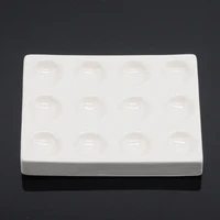 dentistry porcelain mixing watering moisturizing plate 12 slot ceramic palette for dental clinic