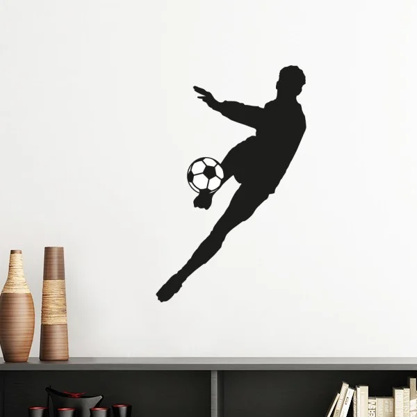 

Sports Football Soccer Silhouette Silhouette Removable Wall Sticker Art Decals Mural DIY Wallpaper for Room Decal