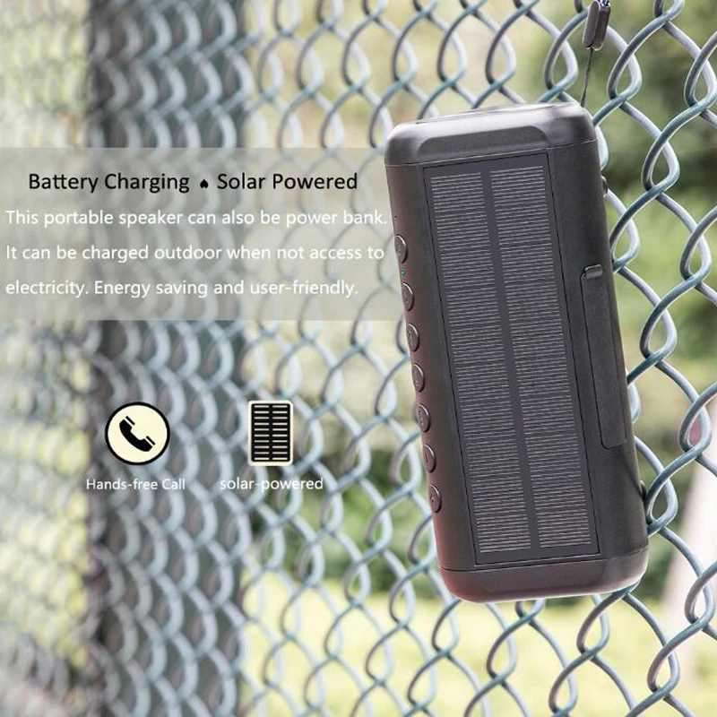 Bluetooth динамик водонепроницаемый мощный портативный динамик s беспроводной Солнечный громкий динамик внешний аккумулятор AUX наружная музыкальная колонка