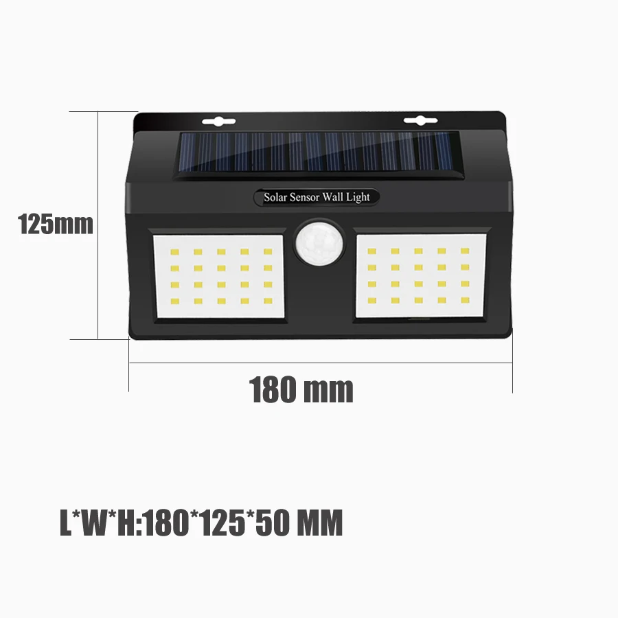 40 светодиодный охранной сигнализации солнечные Мощность светильник управления
