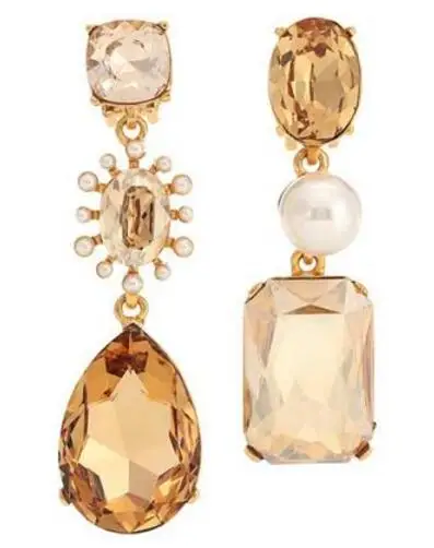 CSxjd High Quality Luxury Crystal pearl mix and match asymmetric without pierced ears ear clip | Украшения и аксессуары