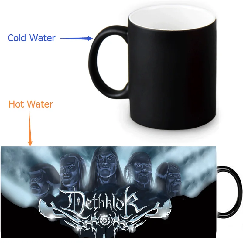 Волшебные кружки для кофе Dethklok 12 унций/350 мл меняющие цвет термочувствительные