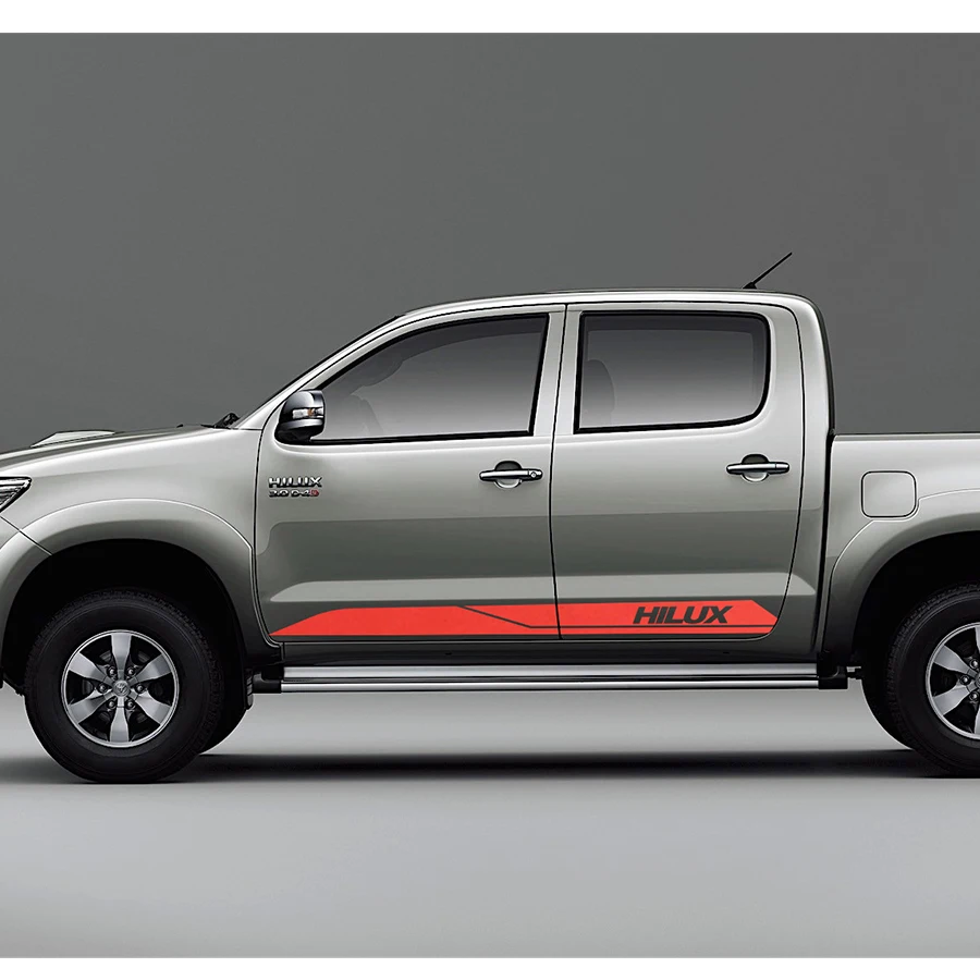 2 шт. hilux гоночная Боковая дверь полоса графическая виниловая Автомобильная наклейка подходит для TOYOTA HILUX Revo Vigo