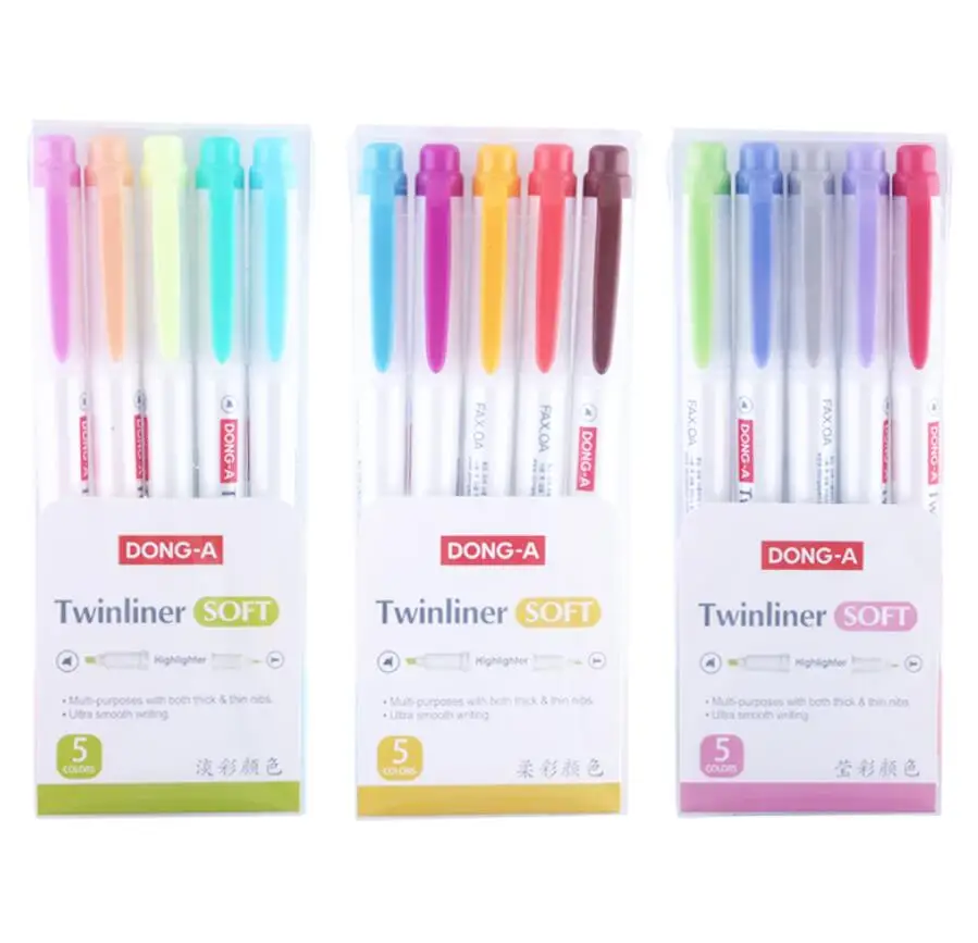 5 шт./компл. флуоресцентная ручка маркер пастельные мягкие цветные канцелярские