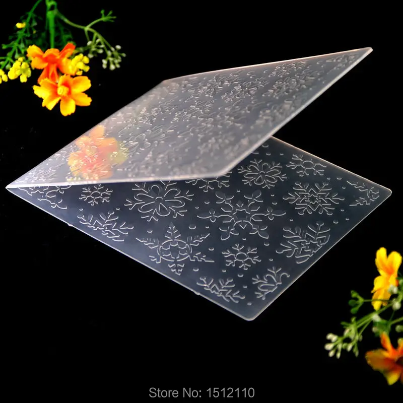 Рождественская Снежинка пластиковая папка с тиснением для скрапбукинга DIY