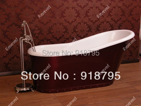 

Free shipping luxury indoor bathtub cast iron bathtub with skirting1026