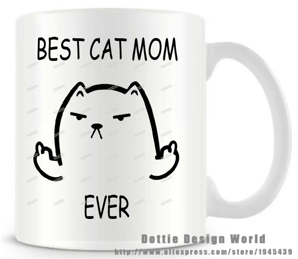 Забавная керамическая кружка Best cat Mom 11 унций для кофе молока чая