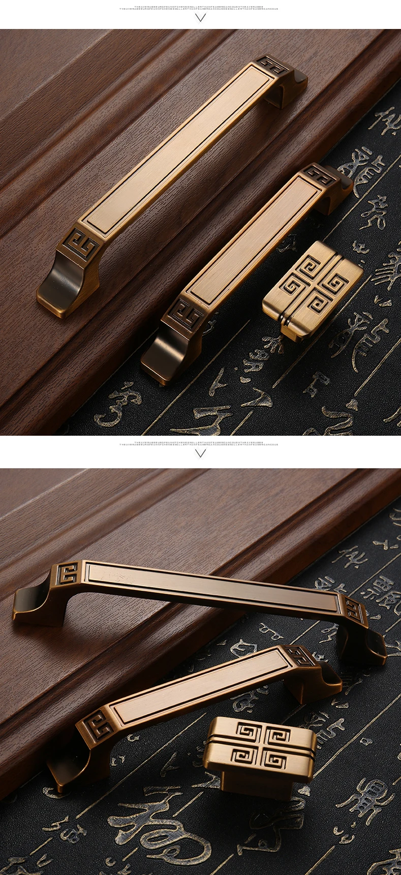 Chinese Classical Cabinet Medicine Cabinet Door Handle Antique Copper Cabinet Drawer Wardrobe Wine Cabinet Pulls