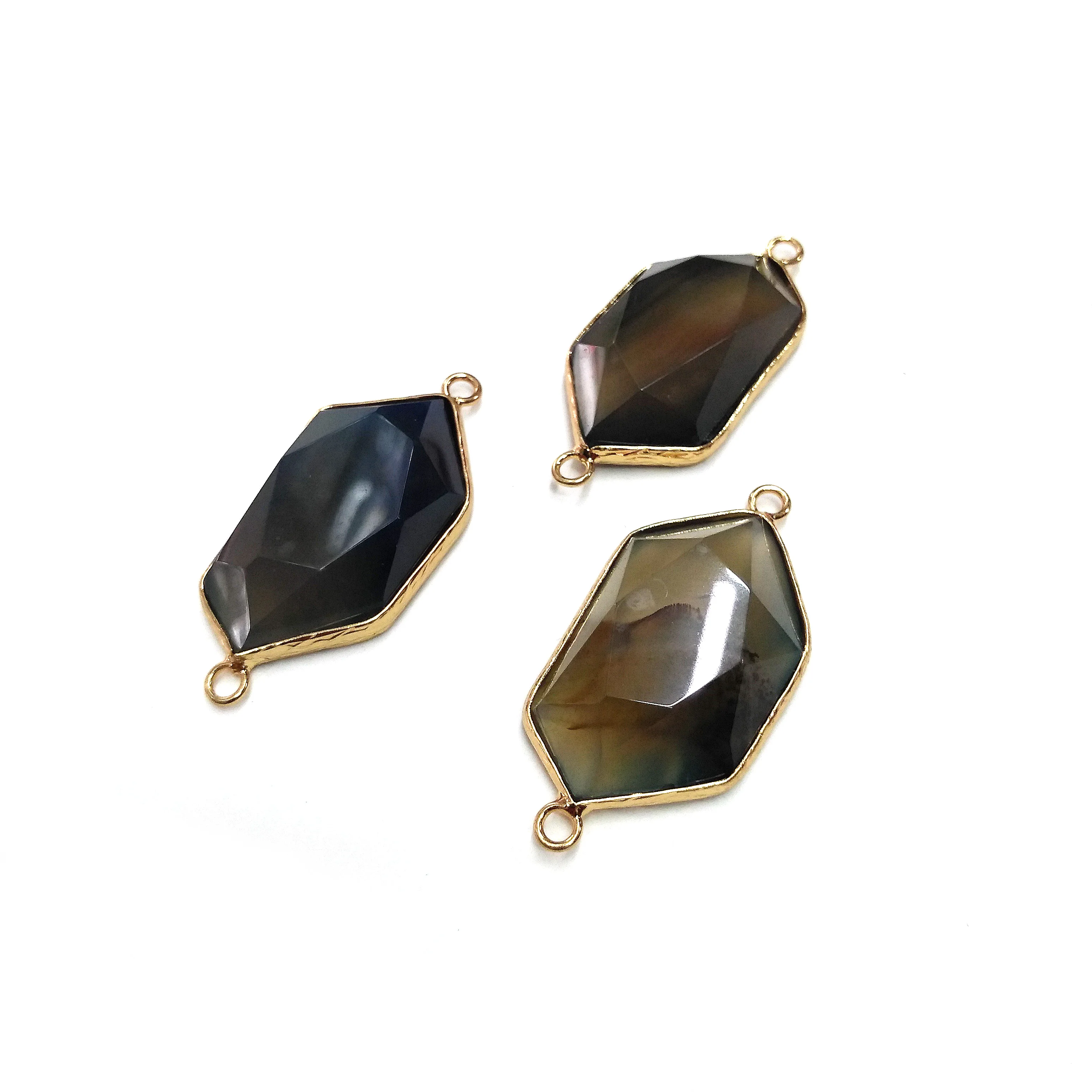 Подвески из натурального агата подвески с коннектором аксессуары для ожерелий