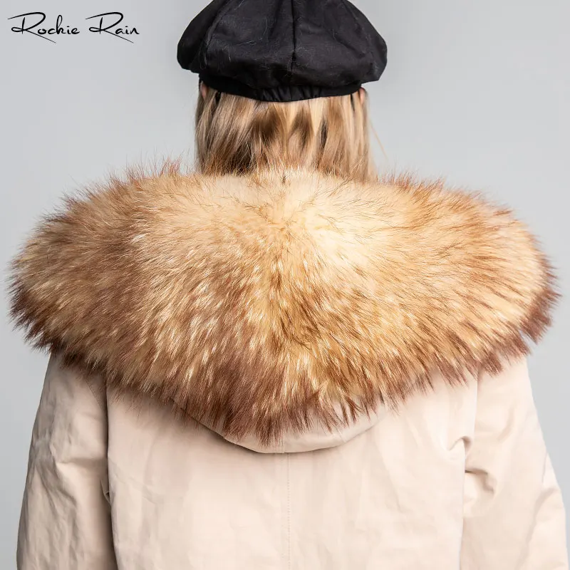 Женская парка из натурального меха норки со съемным воротником лисы | одежда