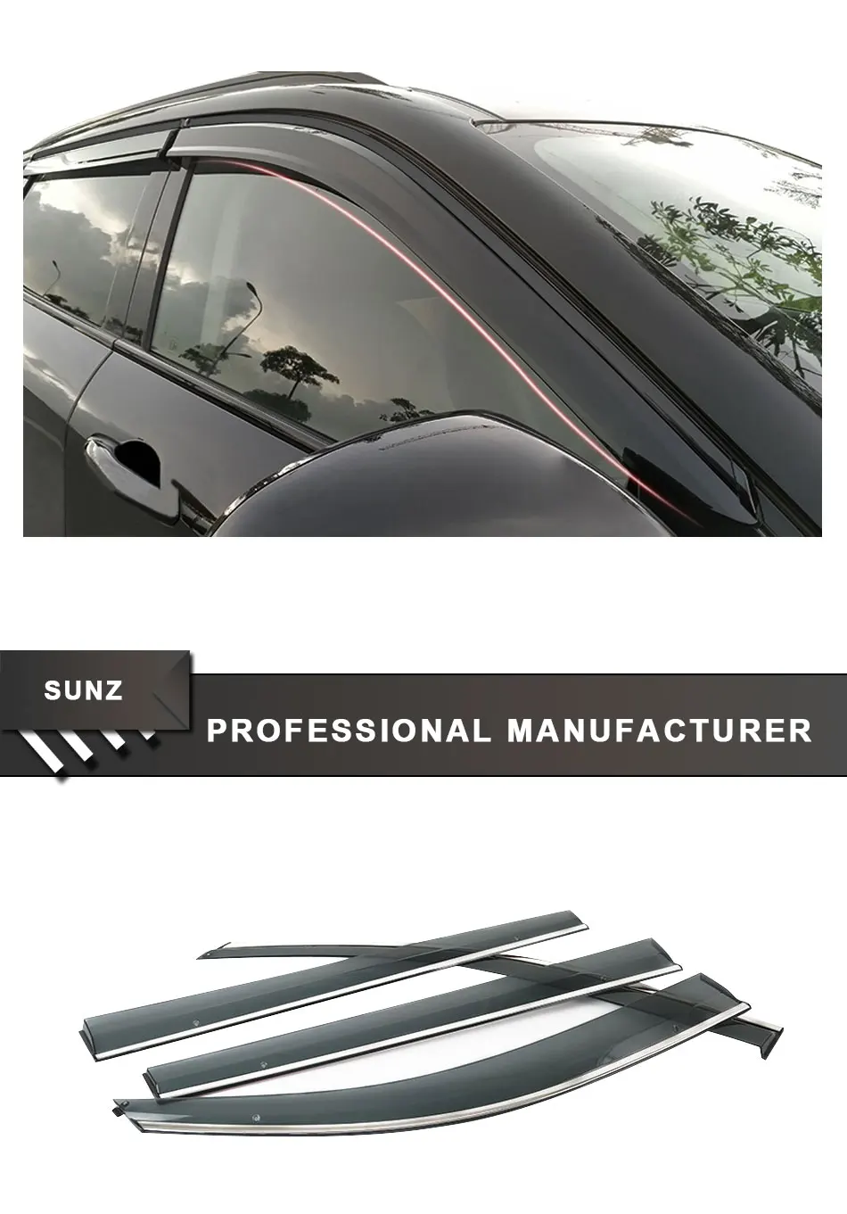 Оконный козырек для Subaru Forester 2009-2012 боковое окно дефлекторы дождевик для Subaru Forester 2009 2010 2011 2012 SUNZ
