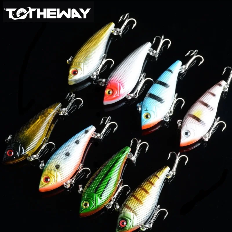 

8PCS/lot 5cm 6g Hard Fishing Lure VIB Rattlin Hook Fishing Sinking Vibra Rattlin Hooktion Lures Crank Baits