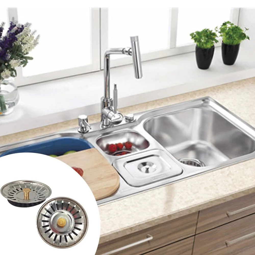 

1pcs 8cm Stainless Steel Pool Filter Sink Drainer Kitchen Water Drain Floor Drain Bathroom Hair Catcher Drop Shipping Sale