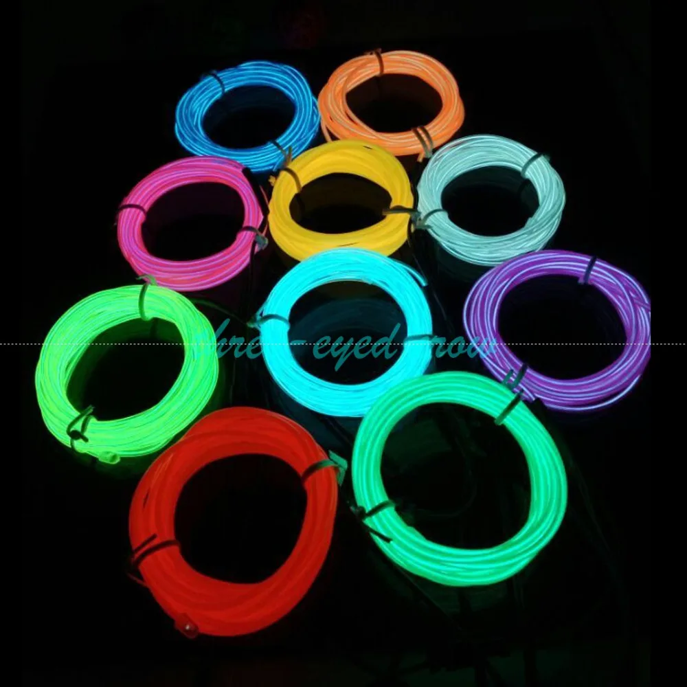 Новое поступление 10 цветов гибкий неоновый холодный светильник с проволочной