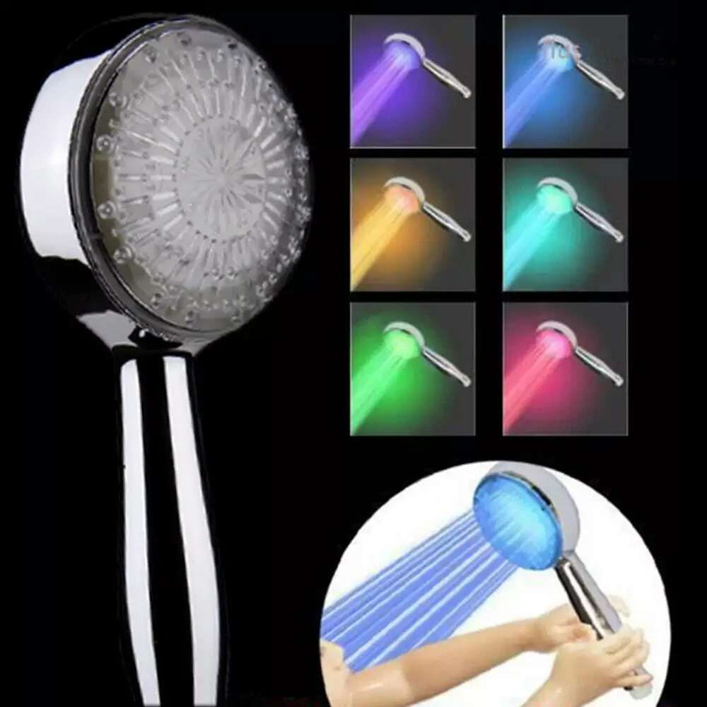 

1pc Romantic Round LED Shower Automatic Control 7 Color/xj