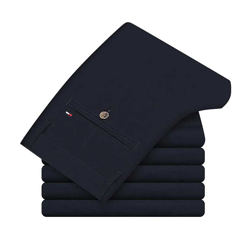 Royal blue Pantalon Homme, мужские брюки, мужские классические деловые брюки, мешковатые, белые, черные, повседневные мужские рабочие брюки, большие размеры, высокое качество, тонкие - Цвет: Royal blue