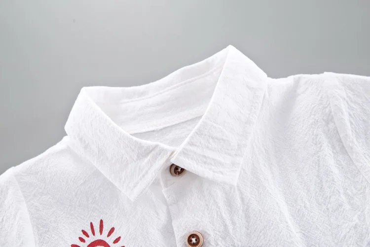 Рубашка для маленьких мальчиков одежда летний комплект наряд новинка 2019 милая