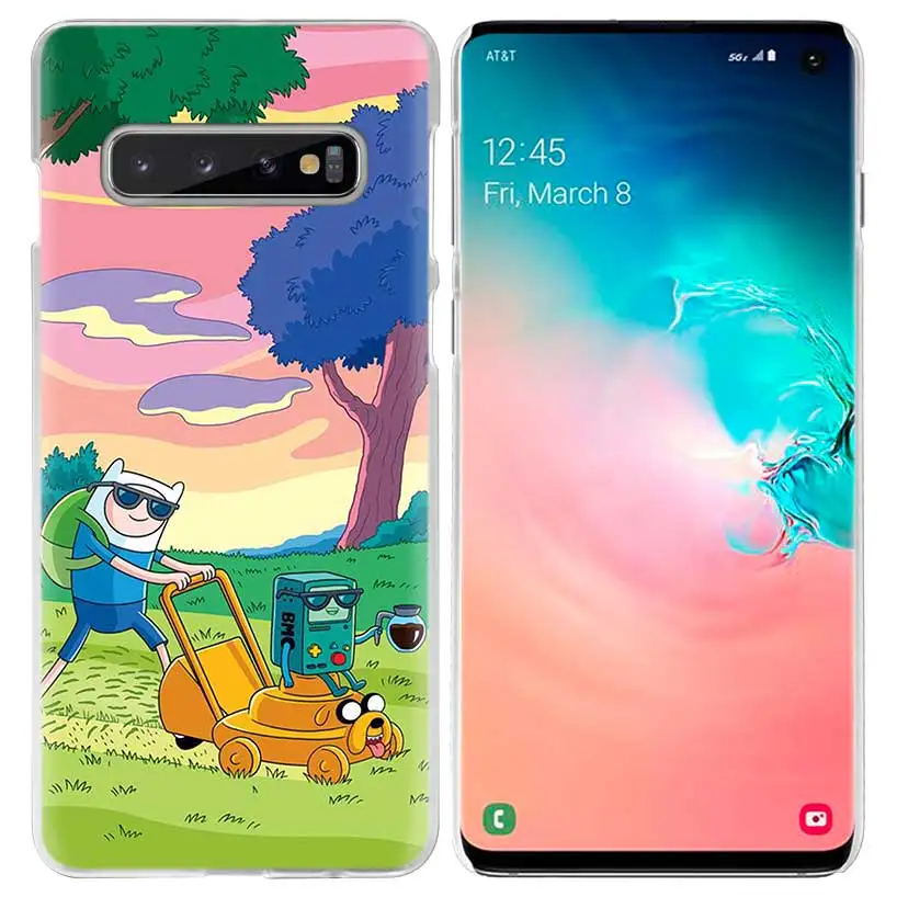 02 Из мультфильма «Время приключений» чехол для samsung Galaxy S10 5G S10e S9 S8 M30 M20 M10 J4 J6 плюс J8 Note 8 9 чистой твёрдой ПВХ-чехол для телефона чехол - Цвет: 02