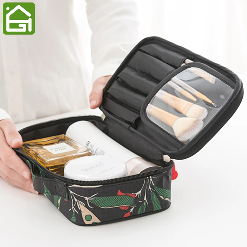 Цветочные Портативные водонепроницаемые женские косметические сумки для