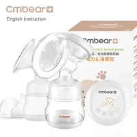 cmbear double bottle breast pumps large suction pp material breast feeding automatic massage usb electric breast pump zrx 0700 2
