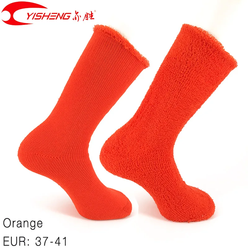 Orange EUR37-41 YISHENG носки из мериносовой шерсти для работы зимой; очень плотные и сохраняющие тепло; высокое качество - Цвет: Orange EUR37-41