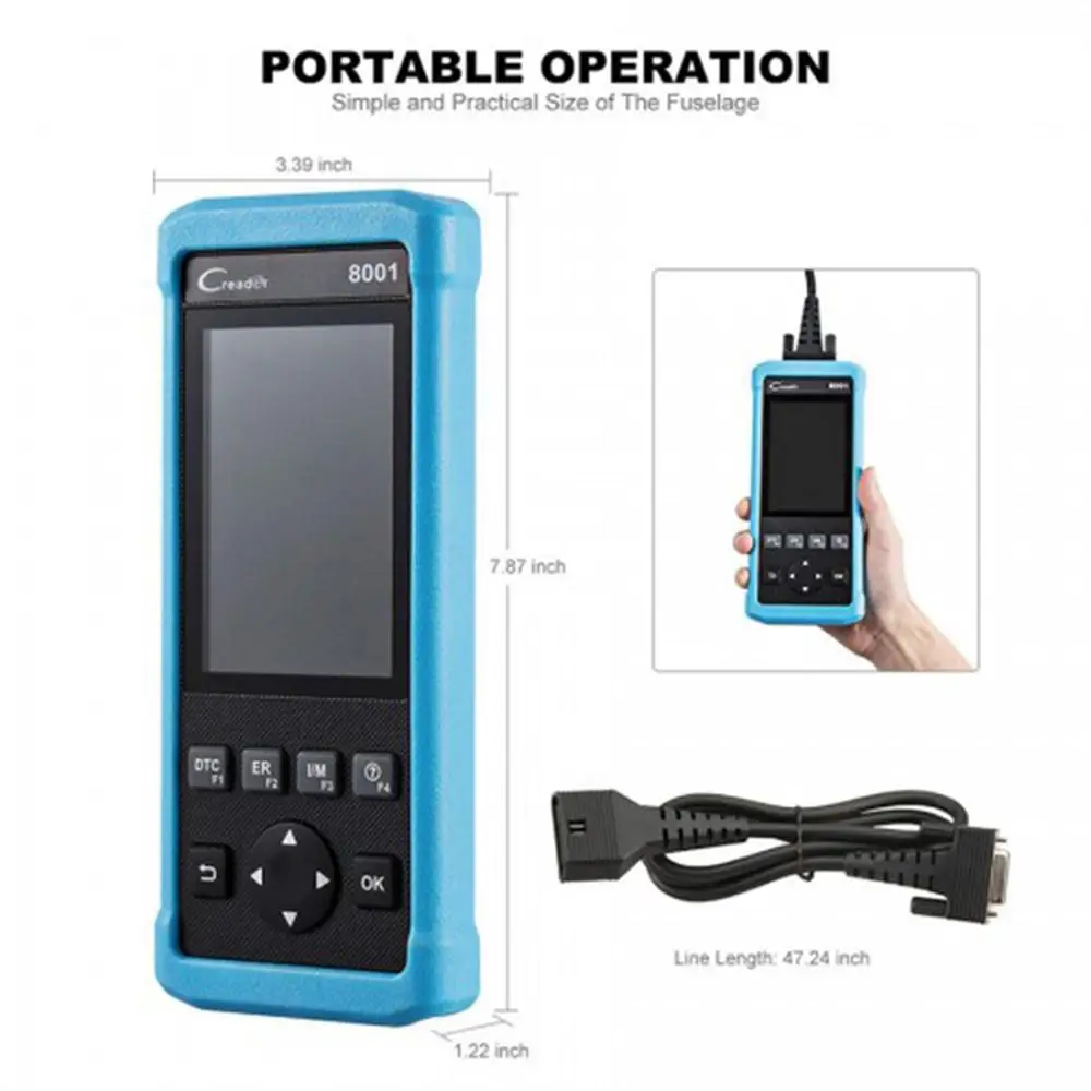 Новый считыватель кода своими руками CReader 8001 полный OBD2/EOBD Автомобильный сканер