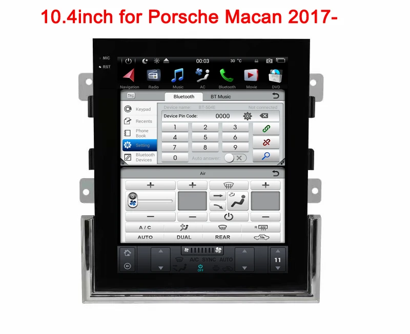 Автомобильный dvd плеер в стиле tesla для Porsche Macan 2016 2017 с android 9 0 автомагнитола стерео