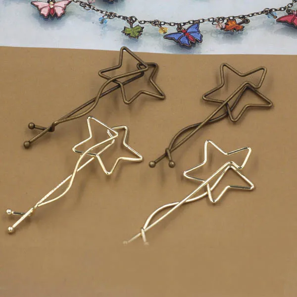 25 мм Ручная Проводная волна звезда шпилька заколки для волос Волнистые шпильки