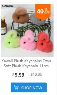 Play Dead Rabbit Fur Kawaii, плюшевая кукла-кролик, мягкие игрушки-животные, Маленькая подвеска, брелок, Модный меховой помпон GMR016