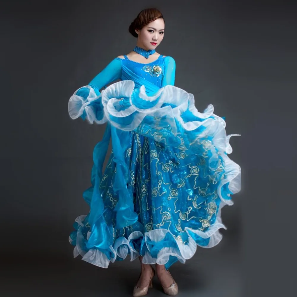 Новинка 2017 Женский высококачественный бутик костюм для бальных танцев платье