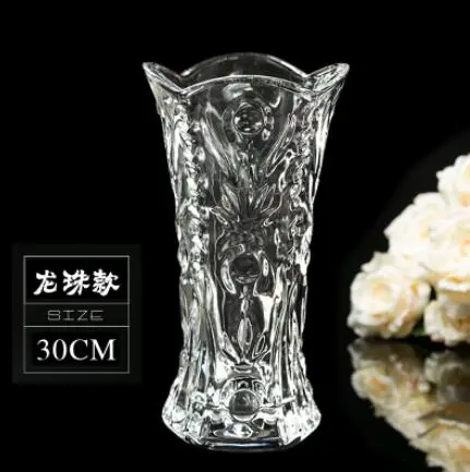Новинка, модная Хрустальная прозрачная стеклянная ваза для Luckybamboo, гидропоника, Цветочная ваза для свадебного украшения, 30 см, 25 см - Цвет: 30cm 03
